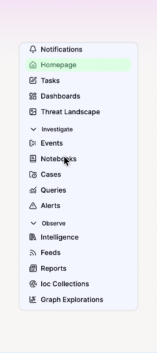 Navigation menu showing a section being moved by drag and drop