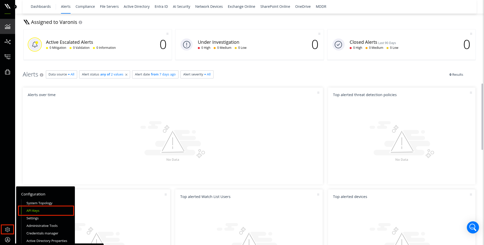 Varonis Data Security SaaS configure - 1
