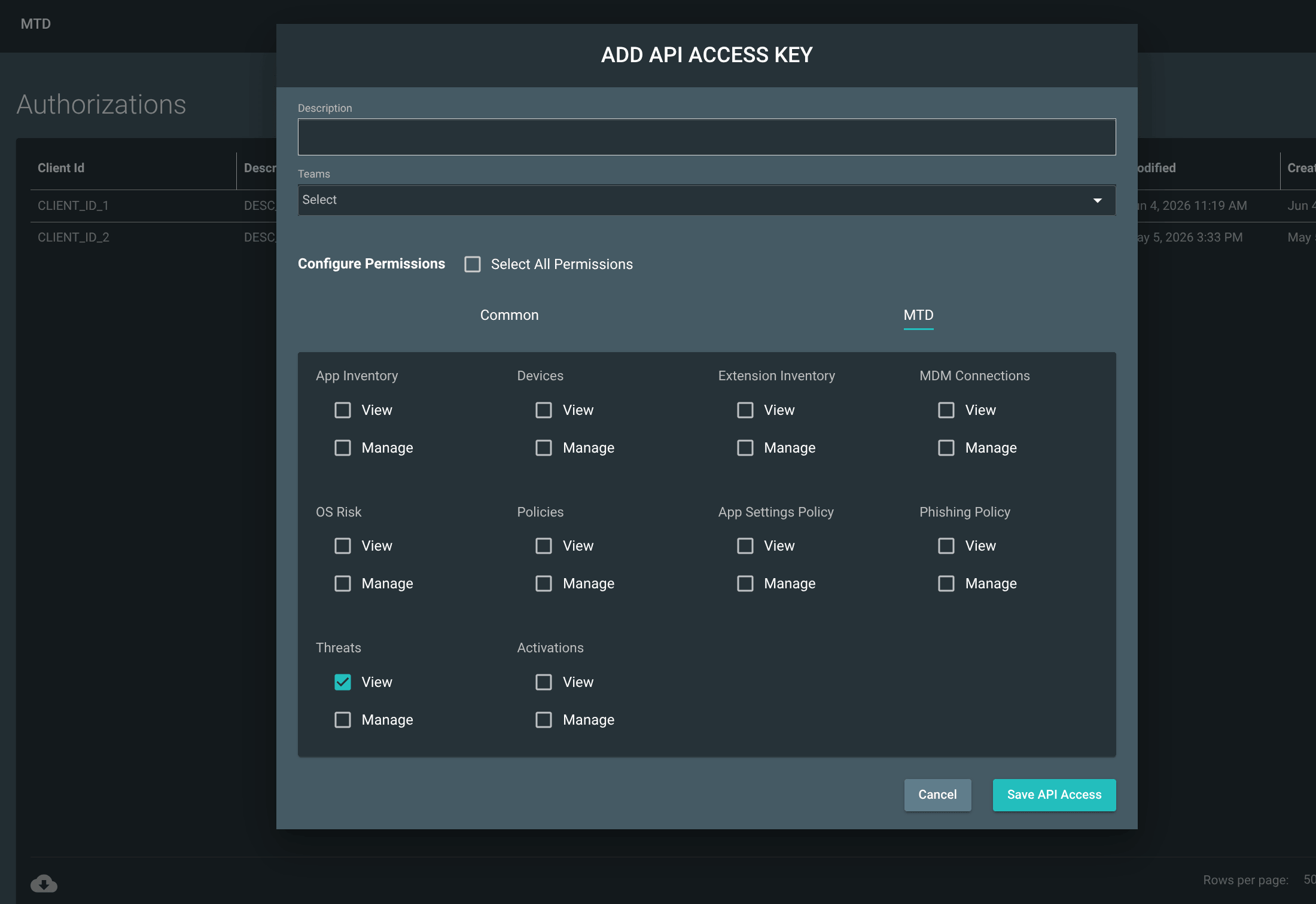 Permissions
