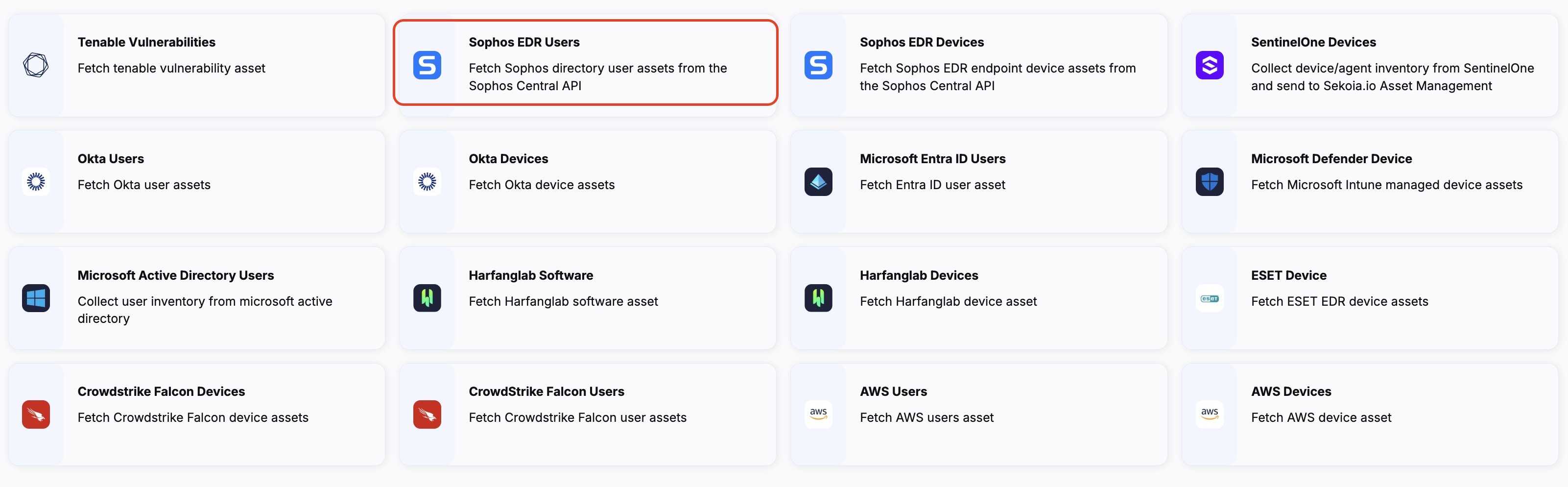 Sophos EDR connector configuration form