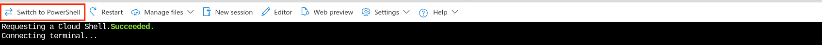 Azure - Switch to Powershell