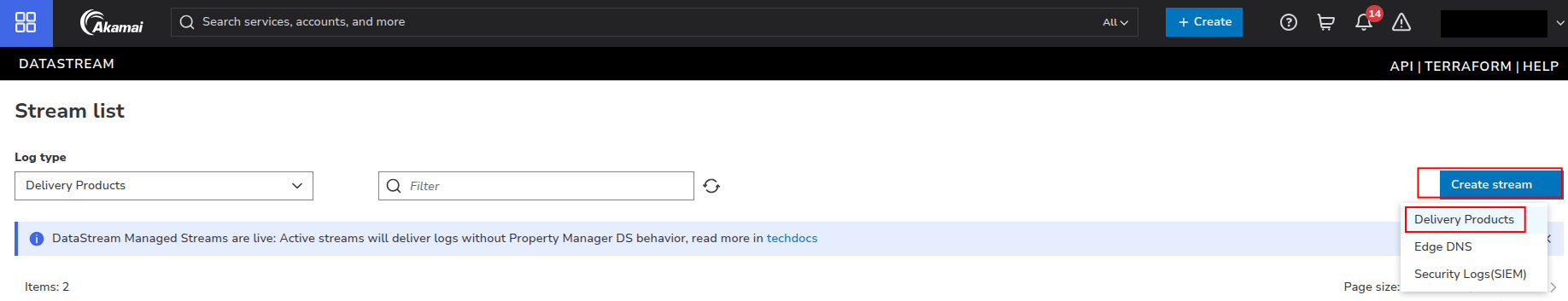 Create a delivery stream